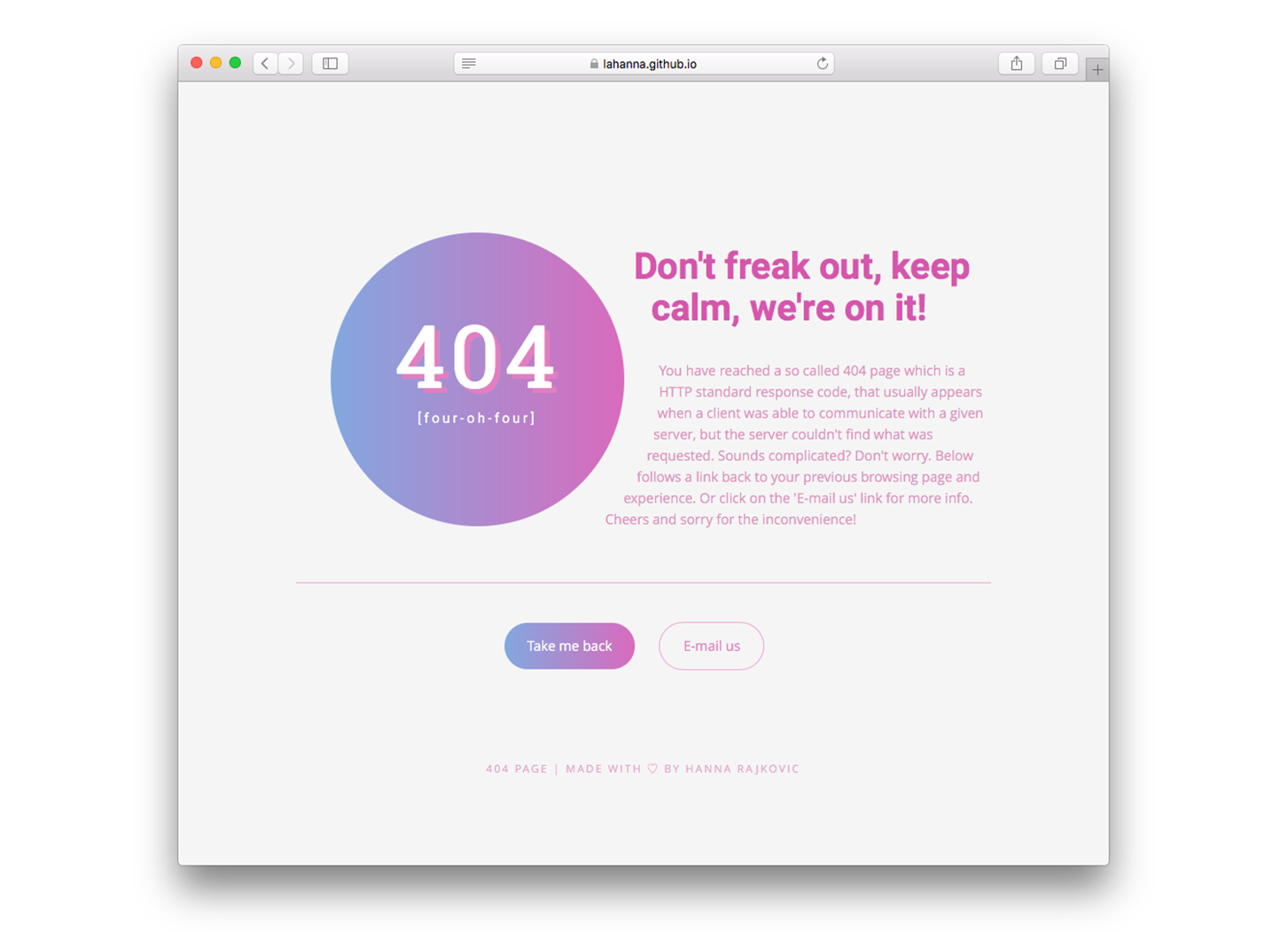 Minimal 404-sida med snygga grafiska skuggor och toningar